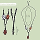Verstellbare geflochtene Makramee-Halskette aus Nylonschnur NJEW-SW00019-02-2