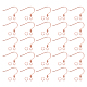 UNICRAFTALE About 200Pcs Rose Gold 304 Stainless Steel Earring Hooks Ear Wire with Horizontal Loops and 200Pcs Jump Rings Fish Ear Wire for Drop Earrings Jewelry Making Hole 1.8mm DIY-UN0003-79-1