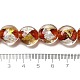 Perles rondes plates faites à la main en sable d'or et en sable d'argent FOIL-C001-02D-4