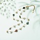 Natural Moss Agate & Pearl Beaded Necklace NJEW-JN03894-01-2