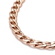 Placage ionique (ip) 304 bracelets chaîne en acier inoxydable pour femme ou homme BJEW-A039-04RG-2