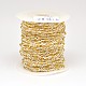 Electroplate Brass Glass Beads Handmade Chains CHC-M008-14-FF-2