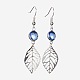 Leaf Iron Dangle Earrings EJEW-JE01632-2