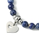 Lapis naturelles bracelets de perles lazuli BJEW-JB09886-01-4