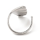 304 anello a polsino aperto da donna a forma di conchiglia in acciaio inossidabile RJEW-E063-12P-2