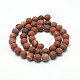 Chapelets de perles en jaspe rouge naturel G-D680-8mm-3