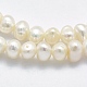 Fili di perle di perle d'acqua dolce coltivate naturali PEAR-F007-62-01-3
