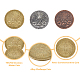 Monedas de desafío de aleación de estilo tibetano dicosmético 6 Uds 3 colores FIND-DC0003-12-5