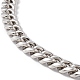 304 Stainless Steel Curb Chains Necklace with Wolf Clasps for Men Women NJEW-E155-07P-2