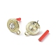Lega dorata con placcatura a cremagliera con risultati di orecchini a bottone con strass EJEW-B036-02G-12-2
