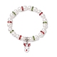 Рождественские браслеты с подвесками из сплава и эмали BJEW-TA00682-2