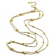 304 Stainless Steel Satellite Chain Necklaces BJEW-K257-06G-1