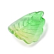 ガラスチャーム  イチゴの葉のチャーム  ライムグリーン  22x16x7.5mm  穴：1.2mm GLAA-A011-16B-2