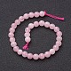 Chapelets de perles en quartz rose naturel X-G-G099-F6mm-15-4
