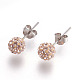 Sexy Valentines Day Gifts for Her 925 Sterling Silver Austrian Crystal Rhinestone Ball Stud Earrings Q286J201-2