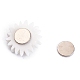 Supporto della copertura del magnete della pittura del diamante di plastica del fiore AJEW-M028-03A-4