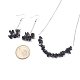 Ensemble de bijoux en perles d'obsidienne naturelle SJEW-JS01231-01-8