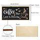 CREATCABIN Coffee Bar Sign Decor Wood Home Plaque Hanging Wall Art Wood Board Door Sign Love is Brewing Heart Decorative for Coffee Bar Assecories Shop Farmhouse Kitchen Patio Decoration 12 x 6inch WOOD-WH0115-13O-2