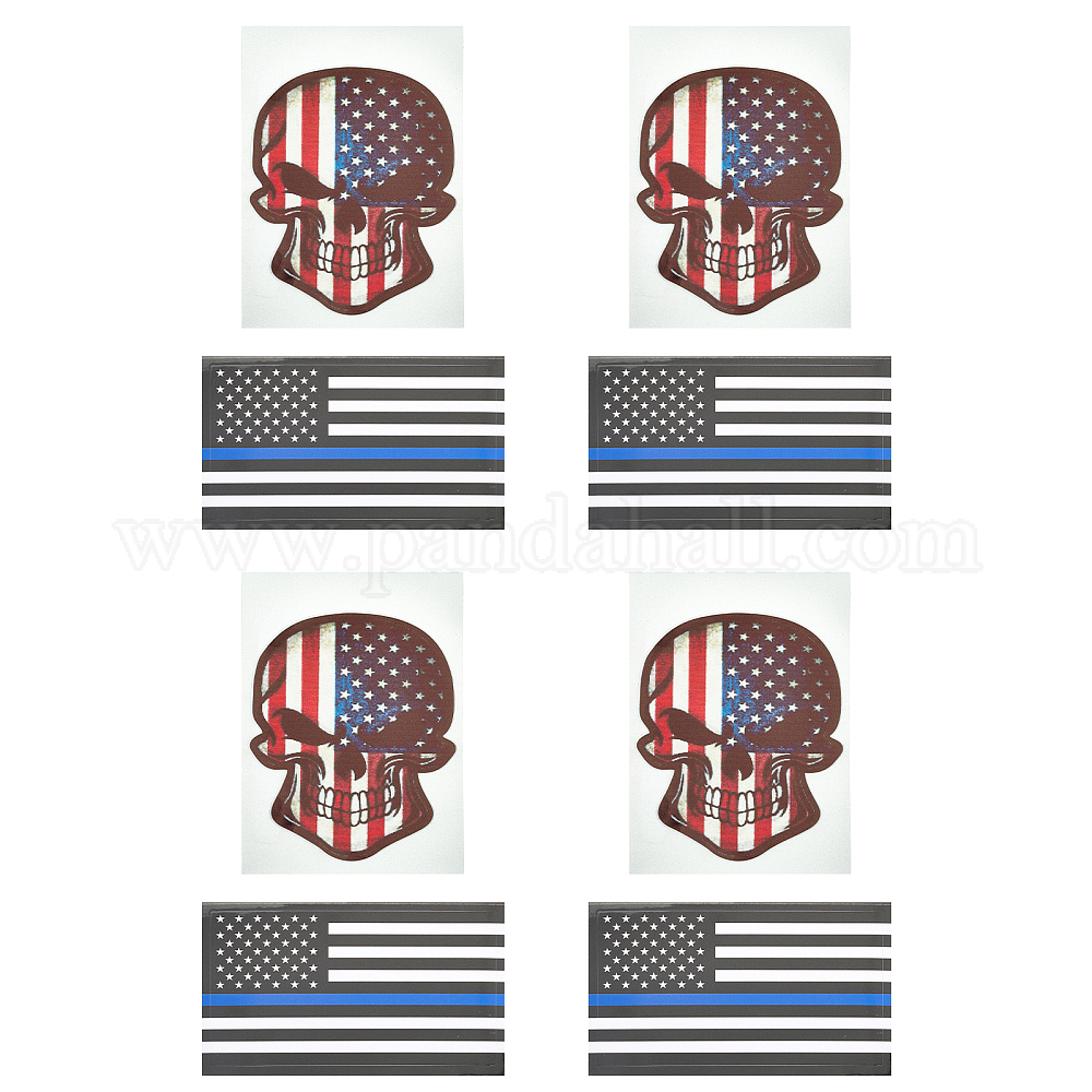 Shop SUPERFINDINGS 8pcs 2 Style Rectangle US Flag Car Decals Plastic