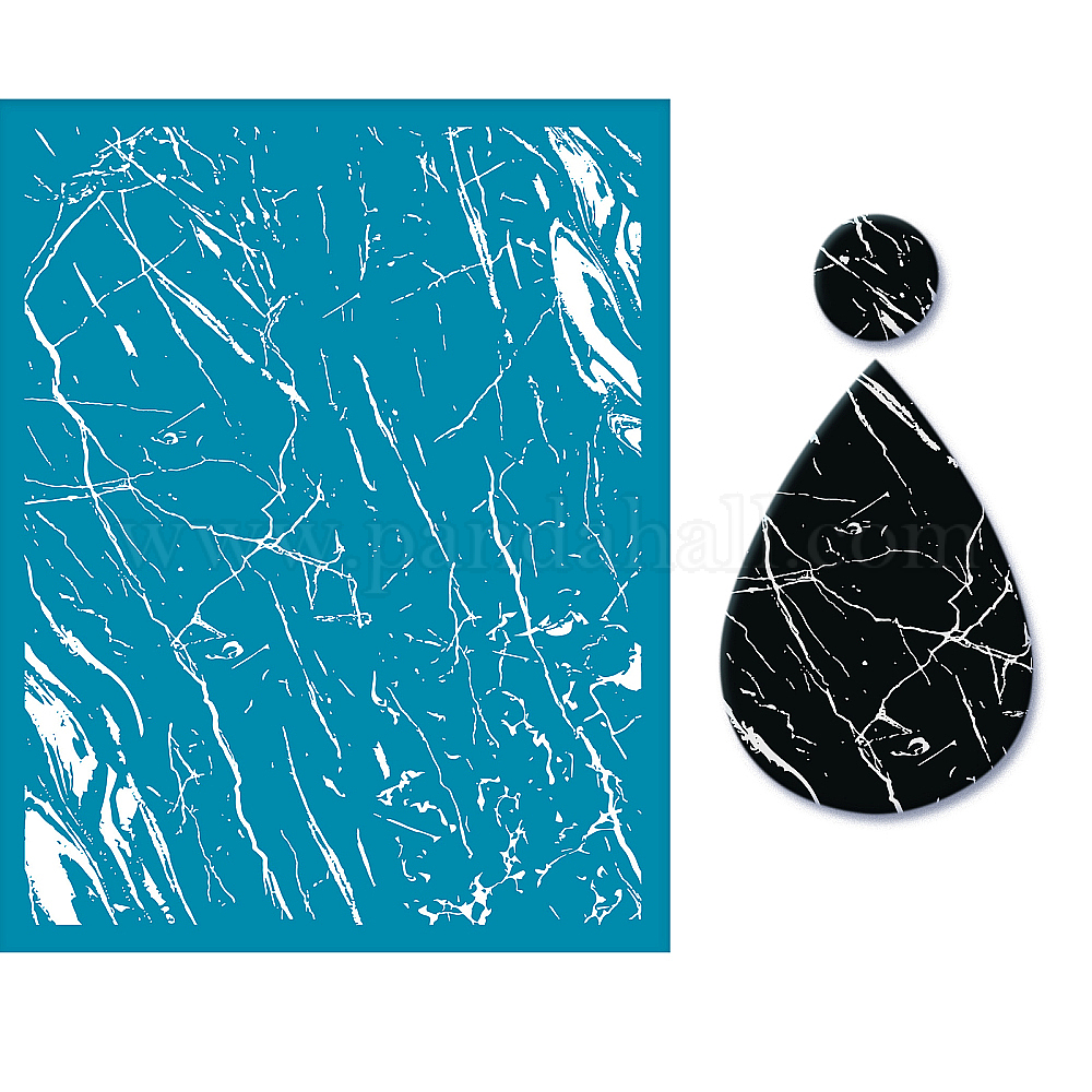 Shop OLYCRAFT Clay Stencils Marble Pattern Non Adhesive Silk Screen 