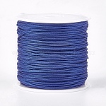 Нейлоновая нить, ювелирные изделия шнур нейлона для пользовательских ювелирных изделий делает тканые, королевский синий, 0.8 мм, около 49.21 ярда (45 м) / рулон