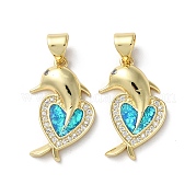 Латунные микропаве прозрачные подвески с фианитом KK-C045-02G