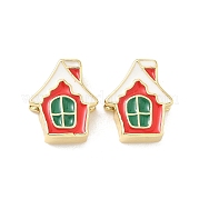 Рождественские латунные эмалевые бусины KK-I474-G17