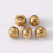 201 рифленые бусины из нержавеющей стали STAS-S103-17C-G