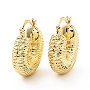 Латунные массивные серьги-кольца с круассаном для женщин KK-D080-16G-02