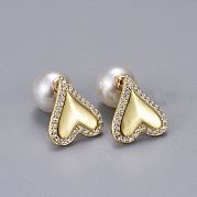 Серьги-гвоздики из циркония EJEW-K083-09G