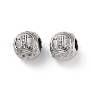 Европейские бусины из нержавеющей стали 304 со стразами STAS-A092-10I-P