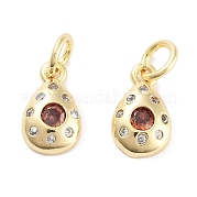 Латунные микро проложить кубического циркония подвески KK-C051-02G-03
