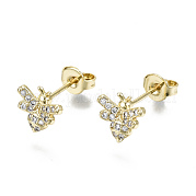 Серьги-гвоздики из циркония EJEW-T046-29G-NF