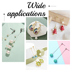 50 шт. прозрачные безболезненные серьги-гвоздики из смолы KY-DC0001-03