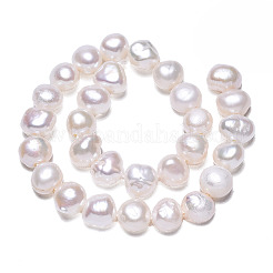 Fili di perle di perle d'acqua dolce coltivate naturali&nbsp;LS-PEAR-N014-05H