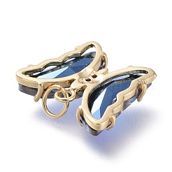 Кулон из латуни с прозрачным кубическим цирконием ZIRC-P079-B02-M