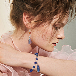 Подвески из натуральных и синтетических драгоценных камней в стиле 10 шт.&nbsp;G-NB0002-57