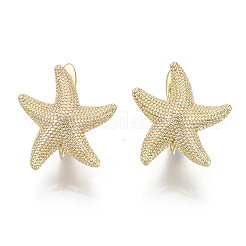 Латунные серьги-кольца с застежкой сзади KK-S348-508-NF