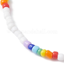 Stretch-Armbänder mit Glasperlen&nbsp;BJEW-JB09975-01