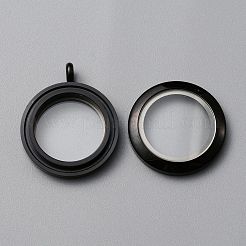 Подвески-медальоны из нержавеющей стали 304&nbsp;LS-FIND-WH0032-58B-EB