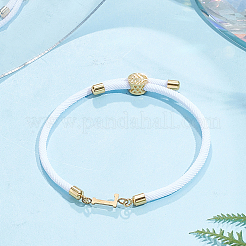 1шт регулируемый нейлоновый шнурок-слайдер браслеты для женщин&nbsp;BJEW-LP0001-33L-G