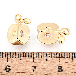 Латунные микропаве прозрачные подвески с фианитом&nbsp;KK-T078-10G