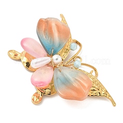 Большие подвески из стекла и нержавеющей стали 304&nbsp;STAS-F319-12G-02