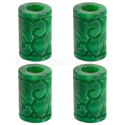 4шт натуральный мьянманский нефрит/бирманский нефрит европейские бусины G-PA0001-31