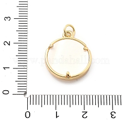 Стойка из латуни с подвесками из кубического циркония и ракушкой&nbsp;KK-Q017-11G