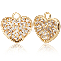 8шт латунные подвески из кубического циркония с микро-паве&nbsp;KK-BBC0019-02