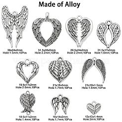 100 шт. 10 стиля подвески из сплава в тибетском стиле TIBEP-CJ0002-42