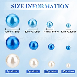 Пластиковые жемчужные бисера OACR-BC0001-18