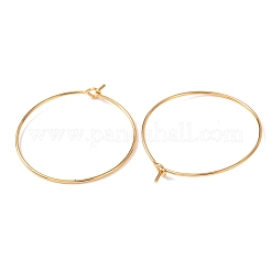 Componenti per orecchini a cerchio in ottone Shegrace&nbsp;XGR0005G-70G-A