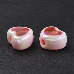 Placcatura uv perline acriliche iridescenti arcobaleno&nbsp;OACR-H015-07